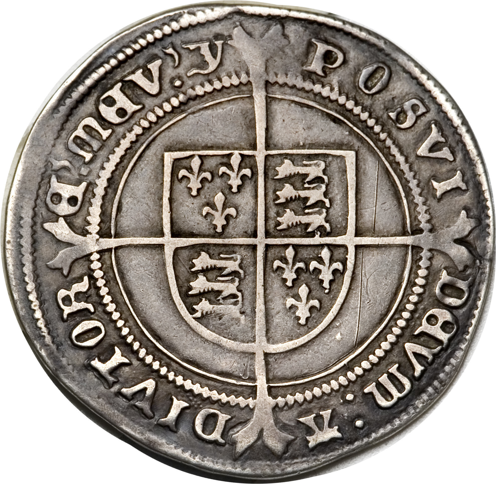 1 Shilling - Edward VI 3rd period; Fine silver issue