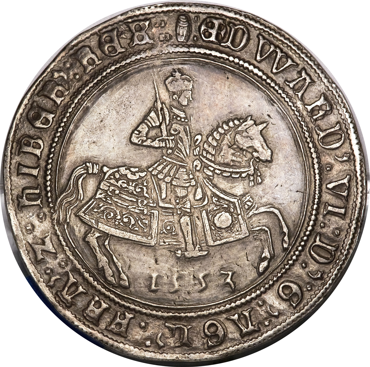 1 Crown - Edward VI 3rd period; Fine Silver issue obverse