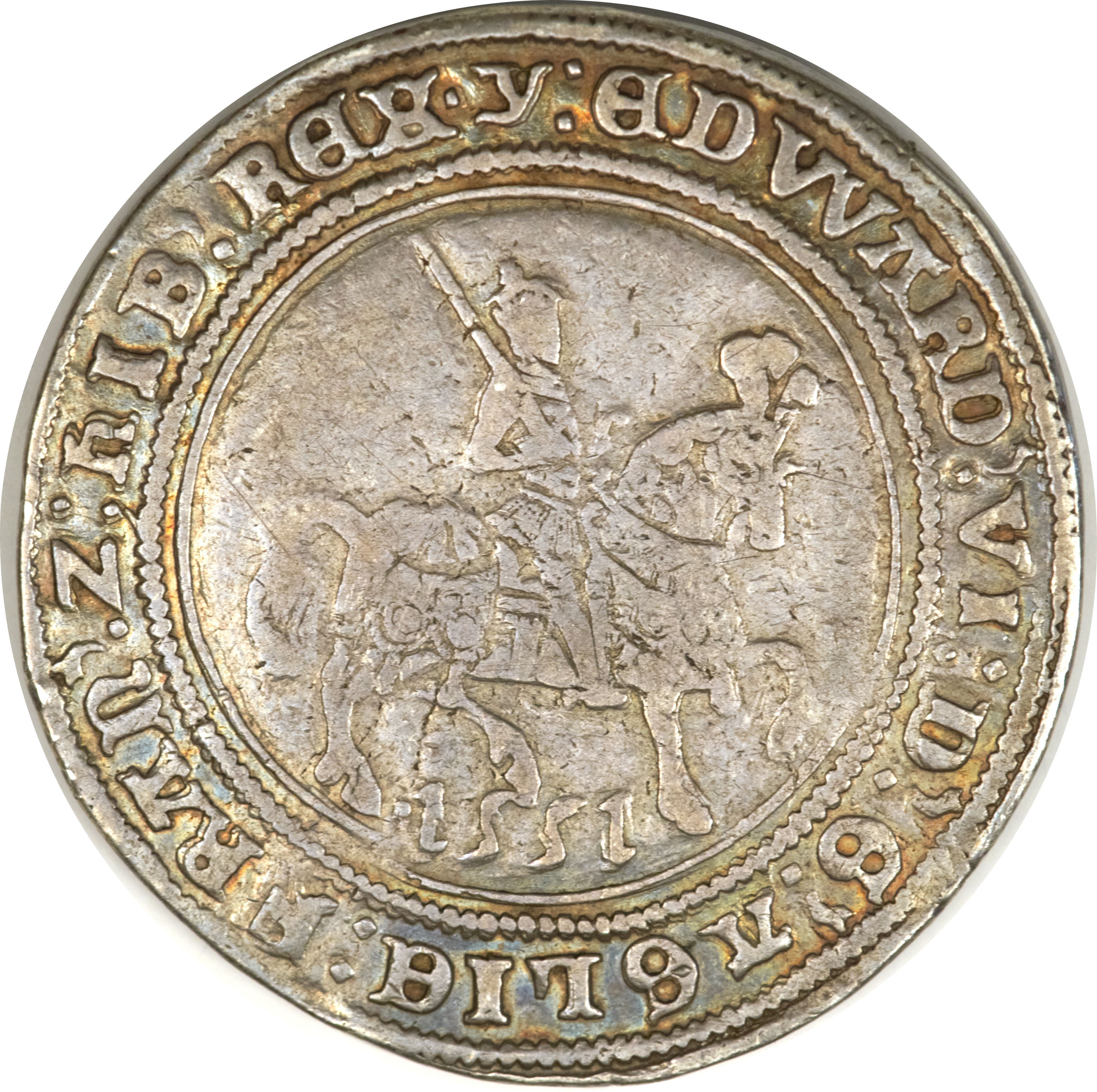 ½ Crown - Edward VI Fine Silver issue; with plume obverse