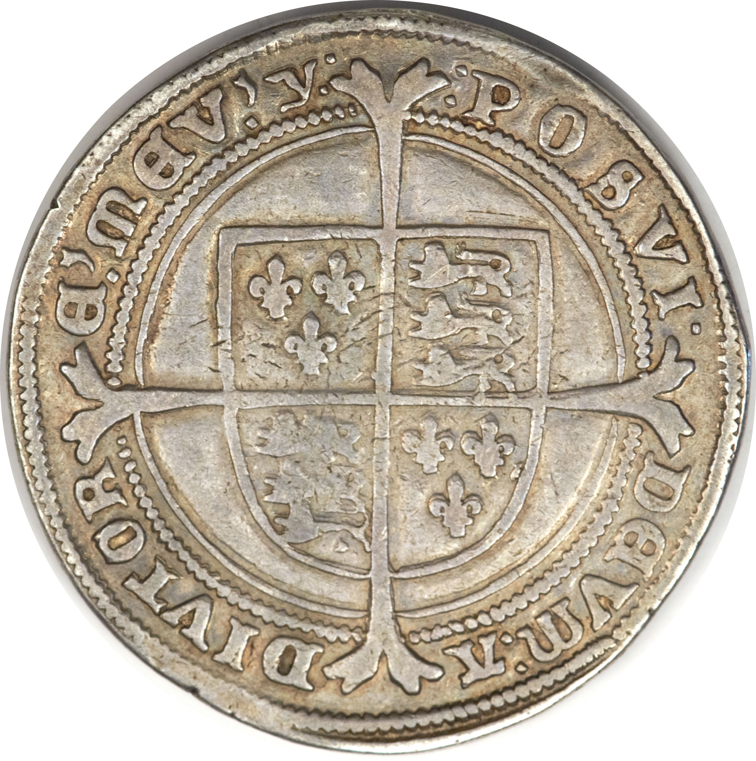 ½ Crown - Edward VI Fine Silver issue; with plume