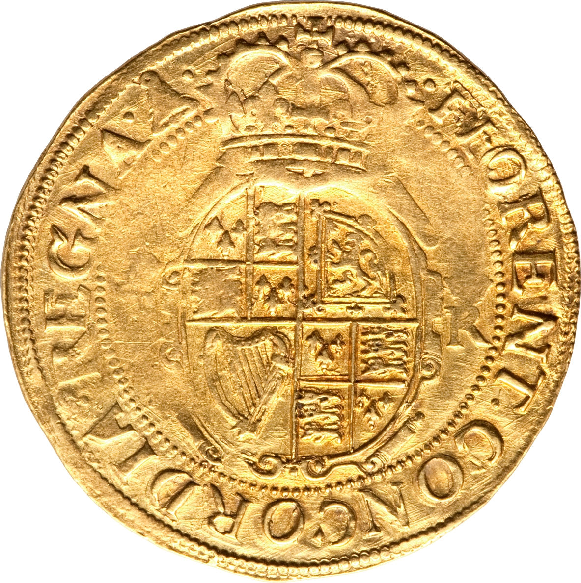 1 Unite - Charles I group E; 5th bust