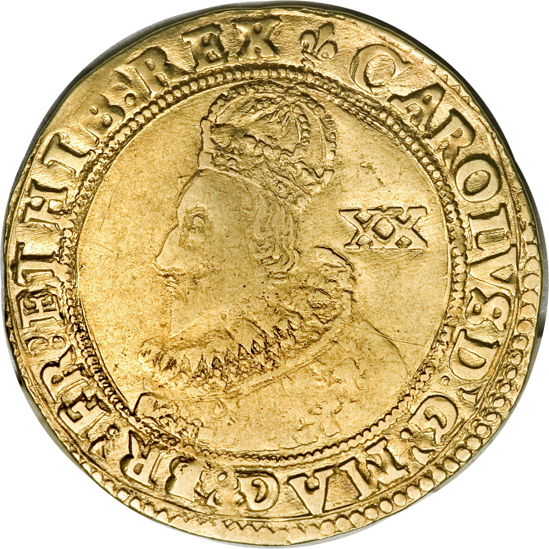 1 Unite - Charles I group A; 1st bust obverse