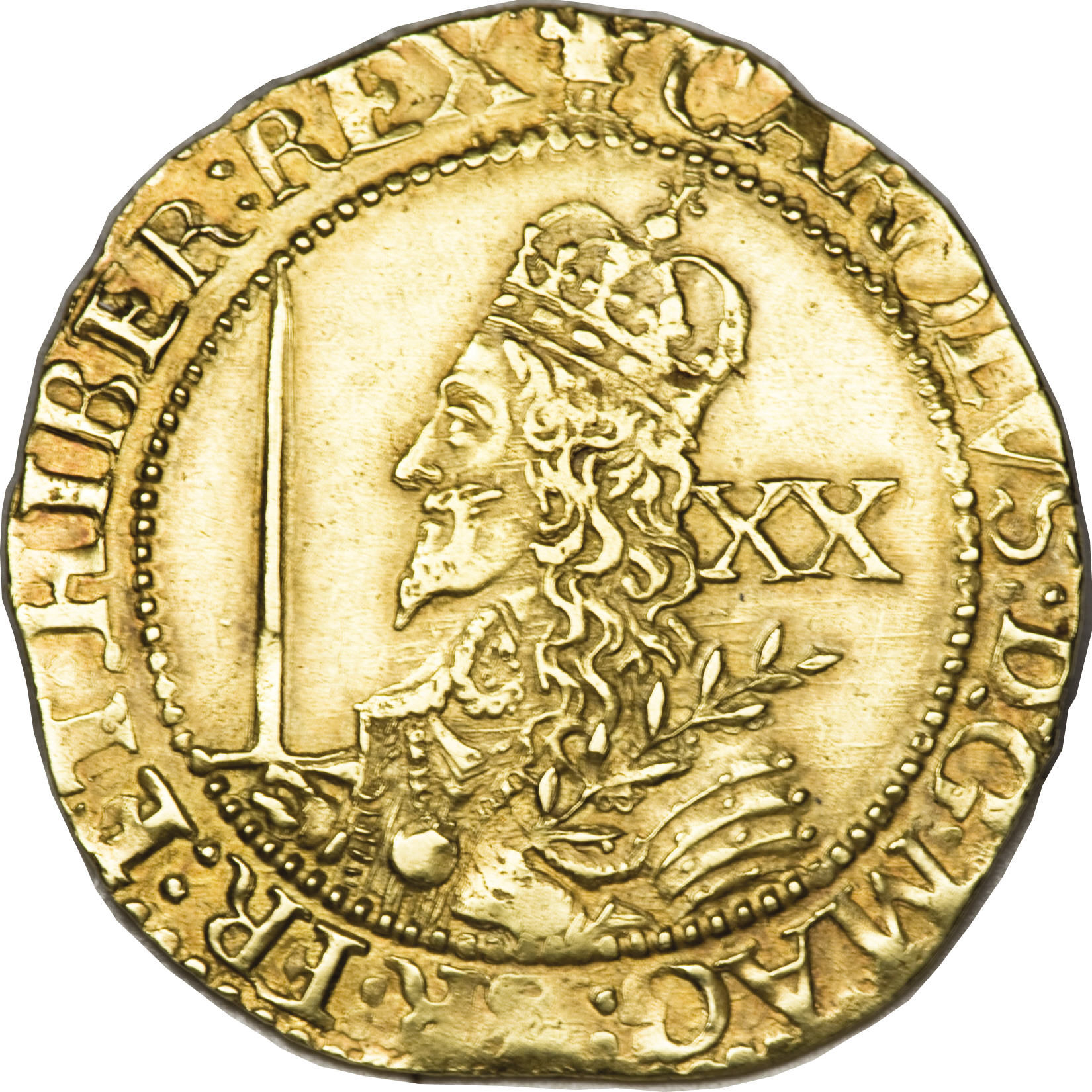 1 Unite - Charles I Oxford obverse
