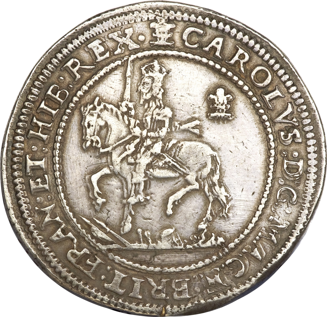 ½ Pound - Charles I Oxford obverse