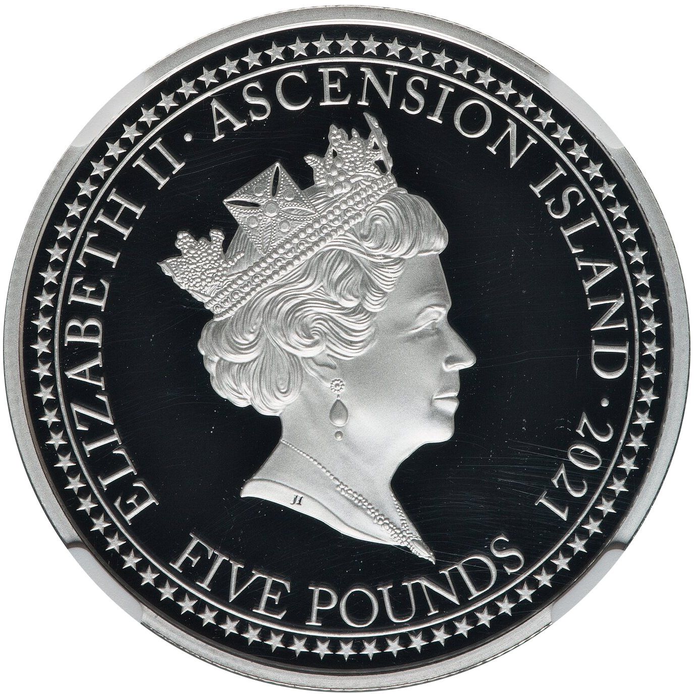 Ascension Island 5 Pounds - Elizabeth II Bonomi Pattern - Britannia obverse