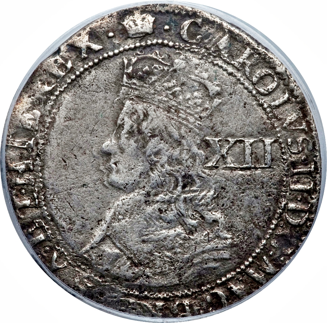 1 Shilling - Charles II 3rd hammered issue obverse
