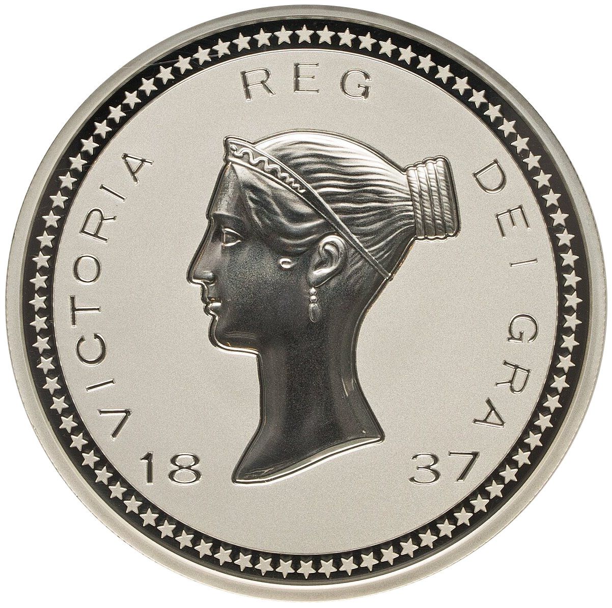 Ascension Island 25 Pounds - Elizabeth II Bonomi Pattern - Victoria