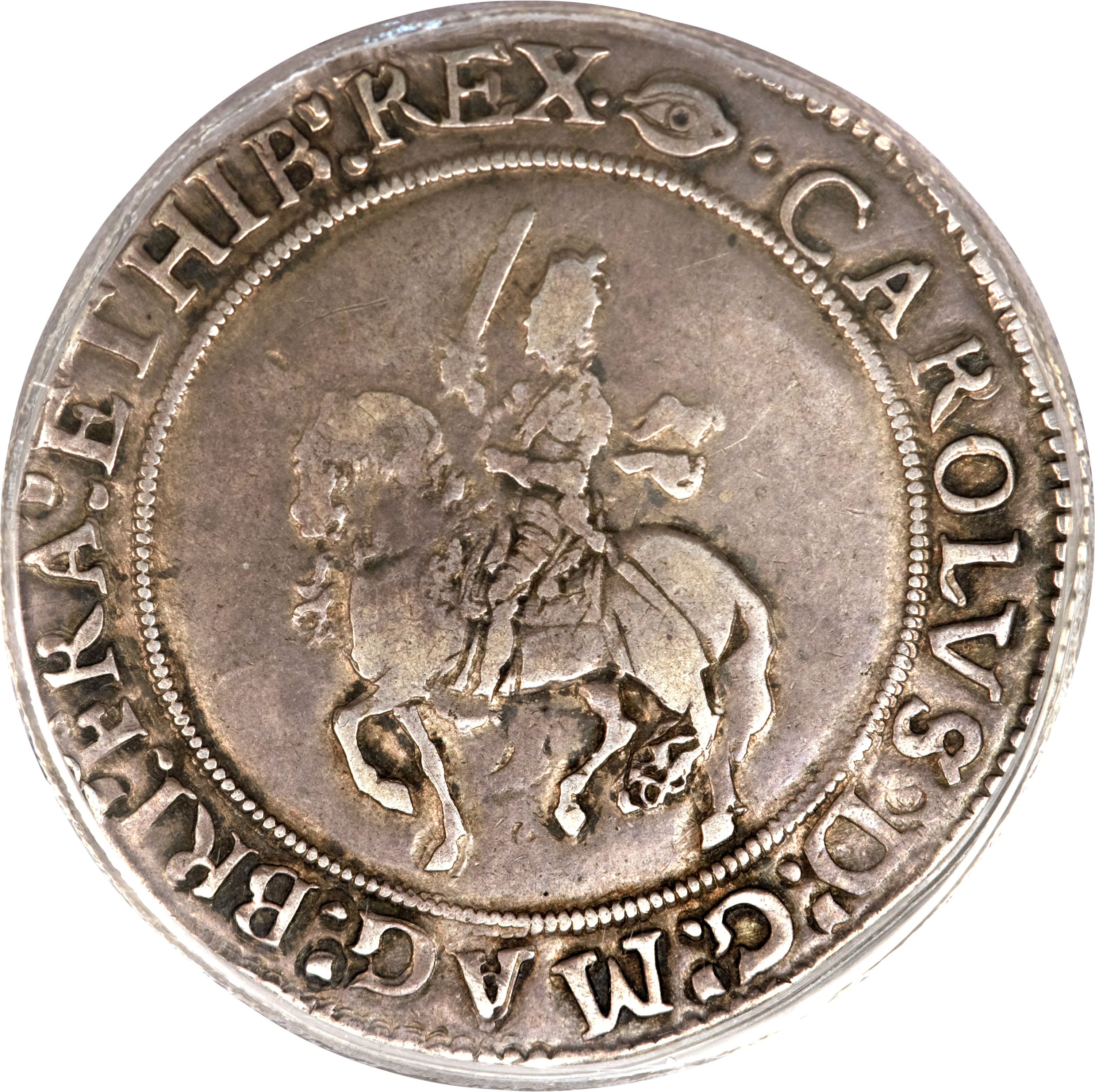 1 Crown - Charles I Tower; under Parliament obverse