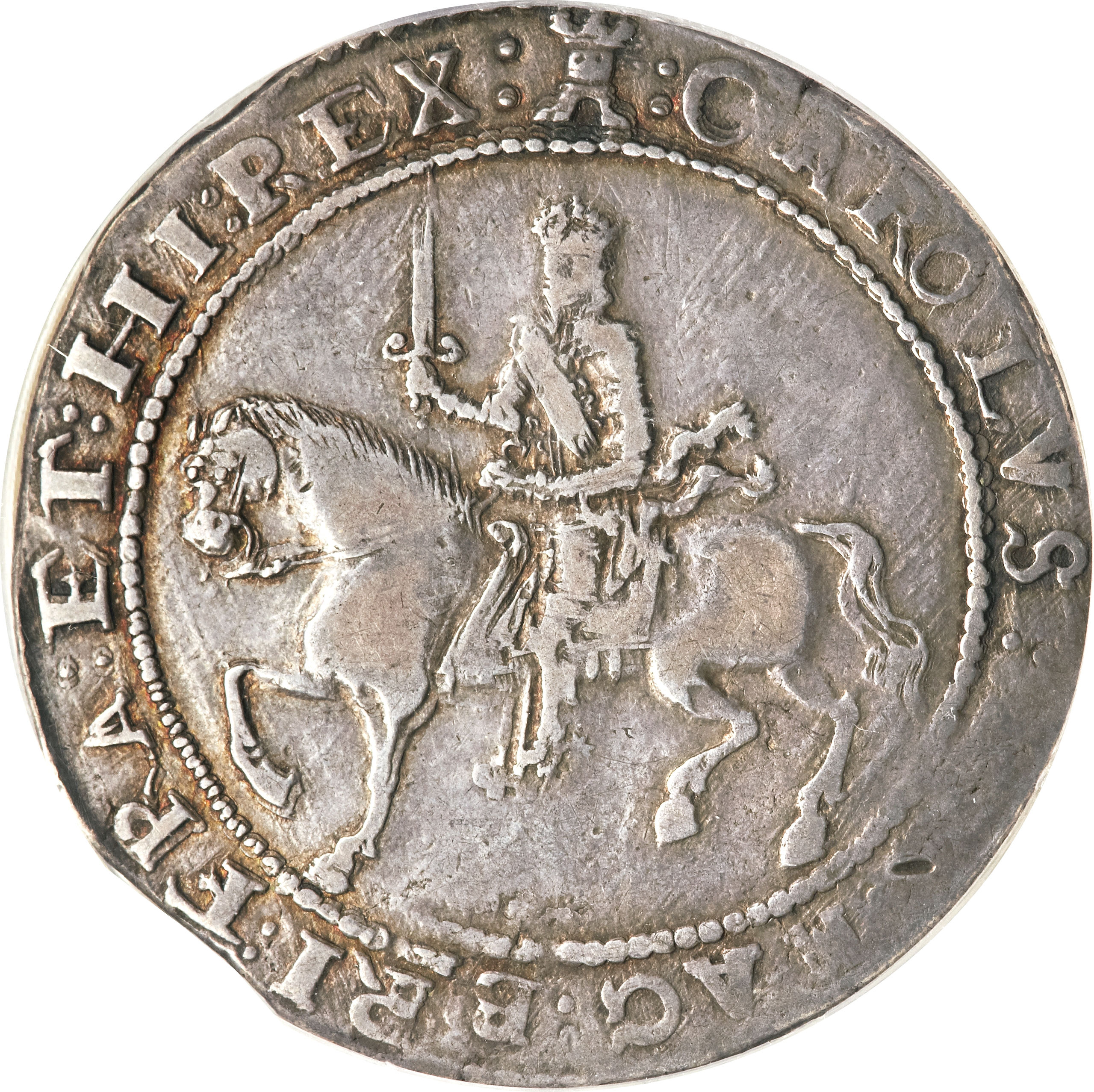 1 Crown - Charles I Exeter obverse