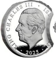 Isle of Man 2 Sovereigns - Charles III Remembrance Poppy; Silver obverse
