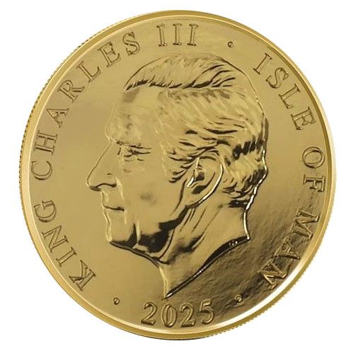 Isle of Man 1/64 Noble - Charles III Longboat; redesigned; Gold obverse