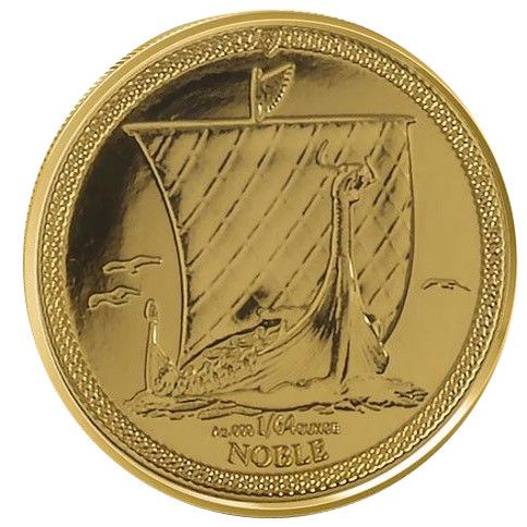 Isle of Man 1/64 Noble - Charles III Longboat; redesigned; Gold
