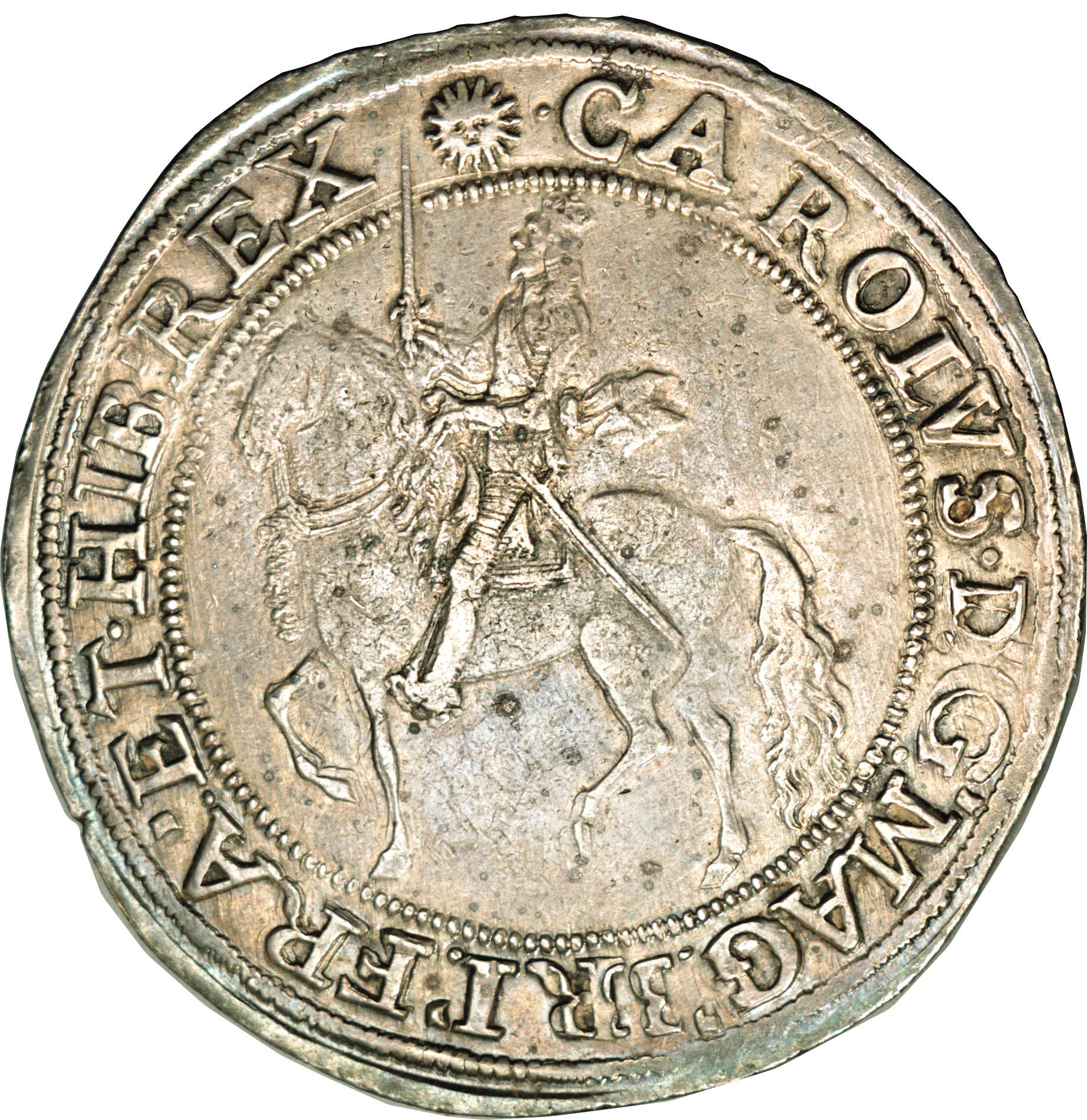 1 Crown - Charles I Tower; under Parliament obverse
