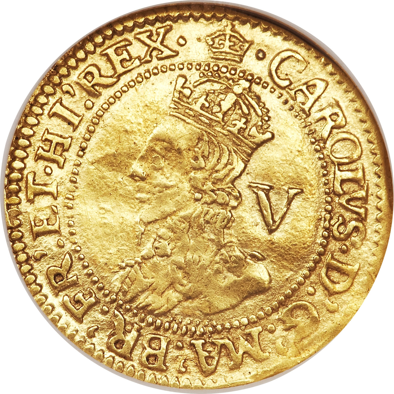 1 Crown - Charles I Tower; 4th bust obverse