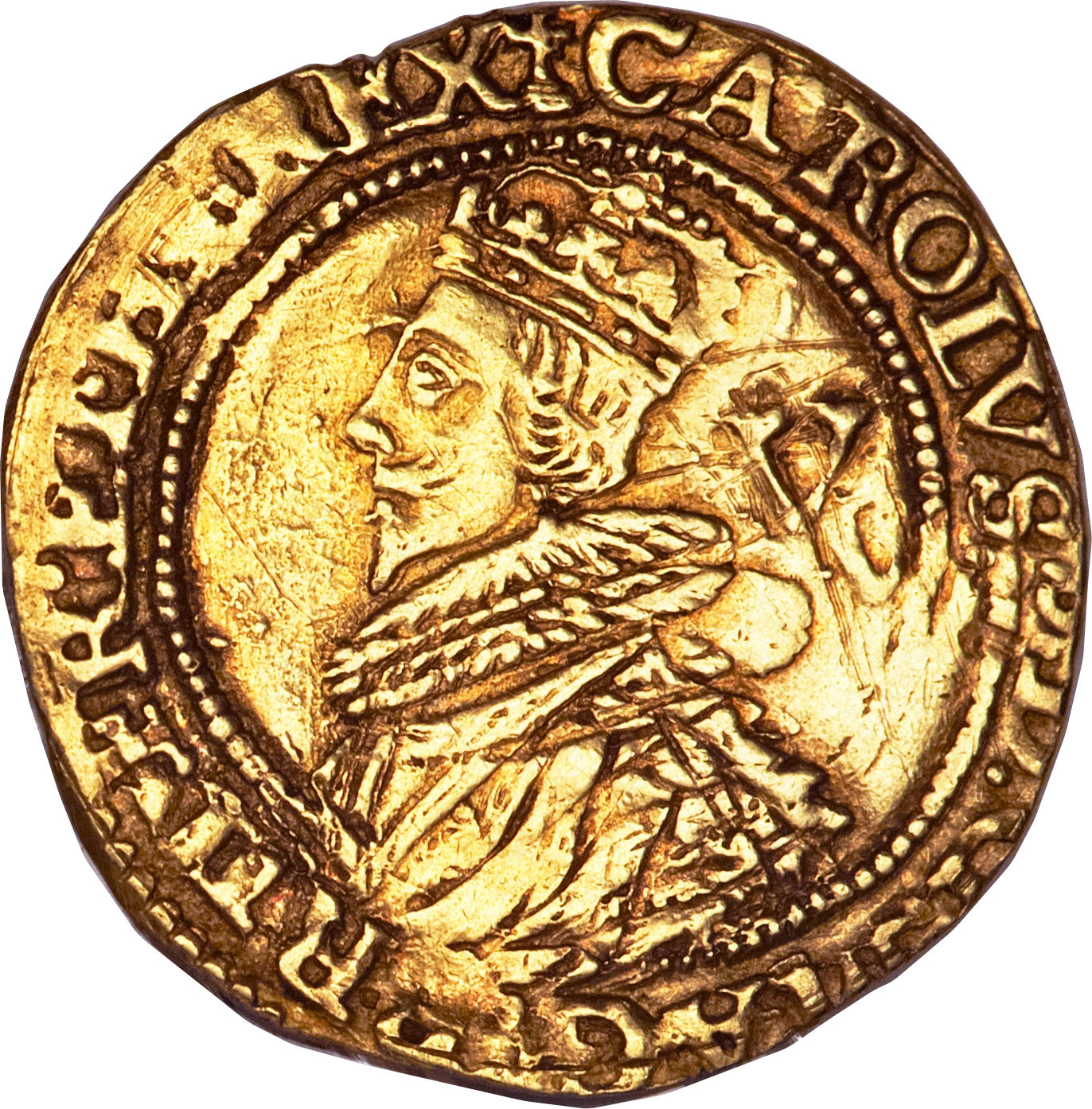 1 Crown - Charles I Tower; 2nd bust obverse