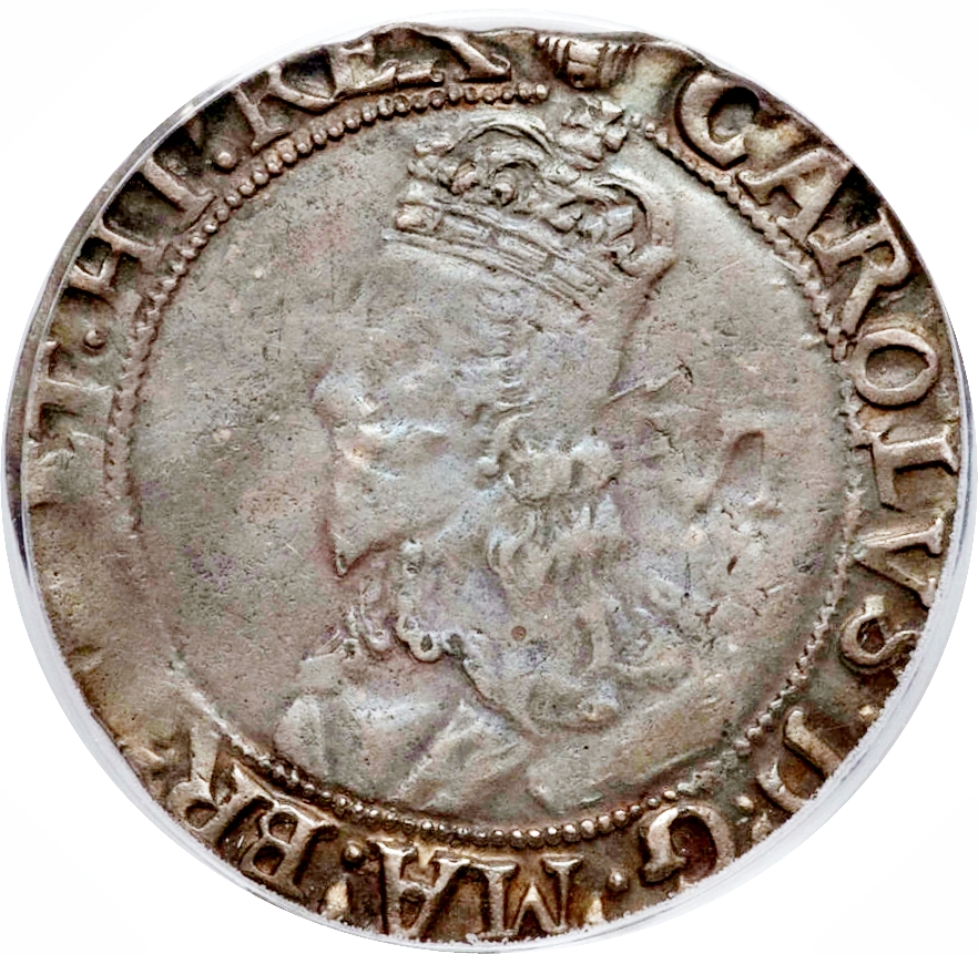 6 Pence - Charles I 5th bust; group E obverse
