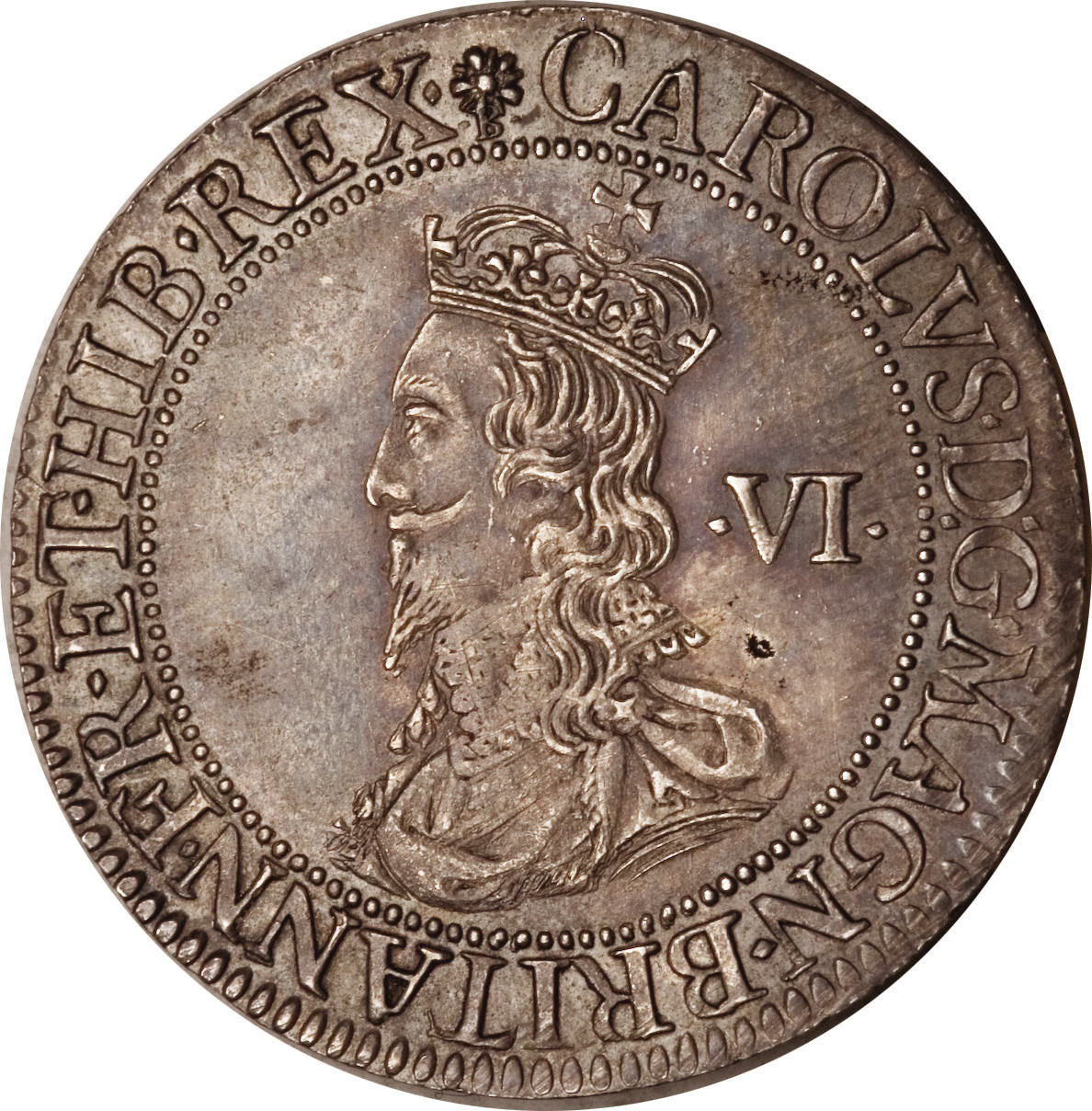 6 Pence - Charles I 1st milled Briot's issue obverse