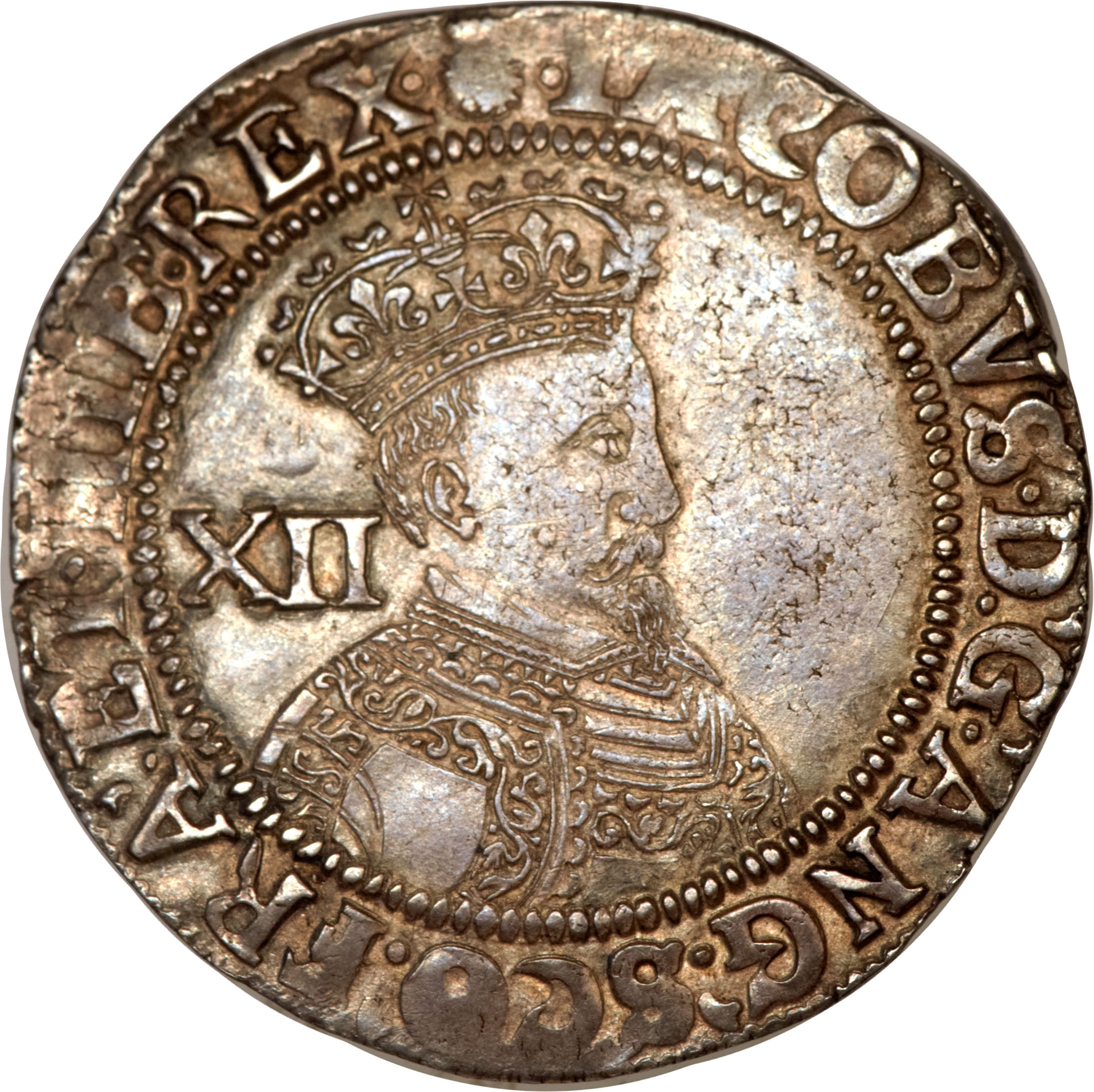 1 Shilling - James I 1st issue; 2nd bust obverse
