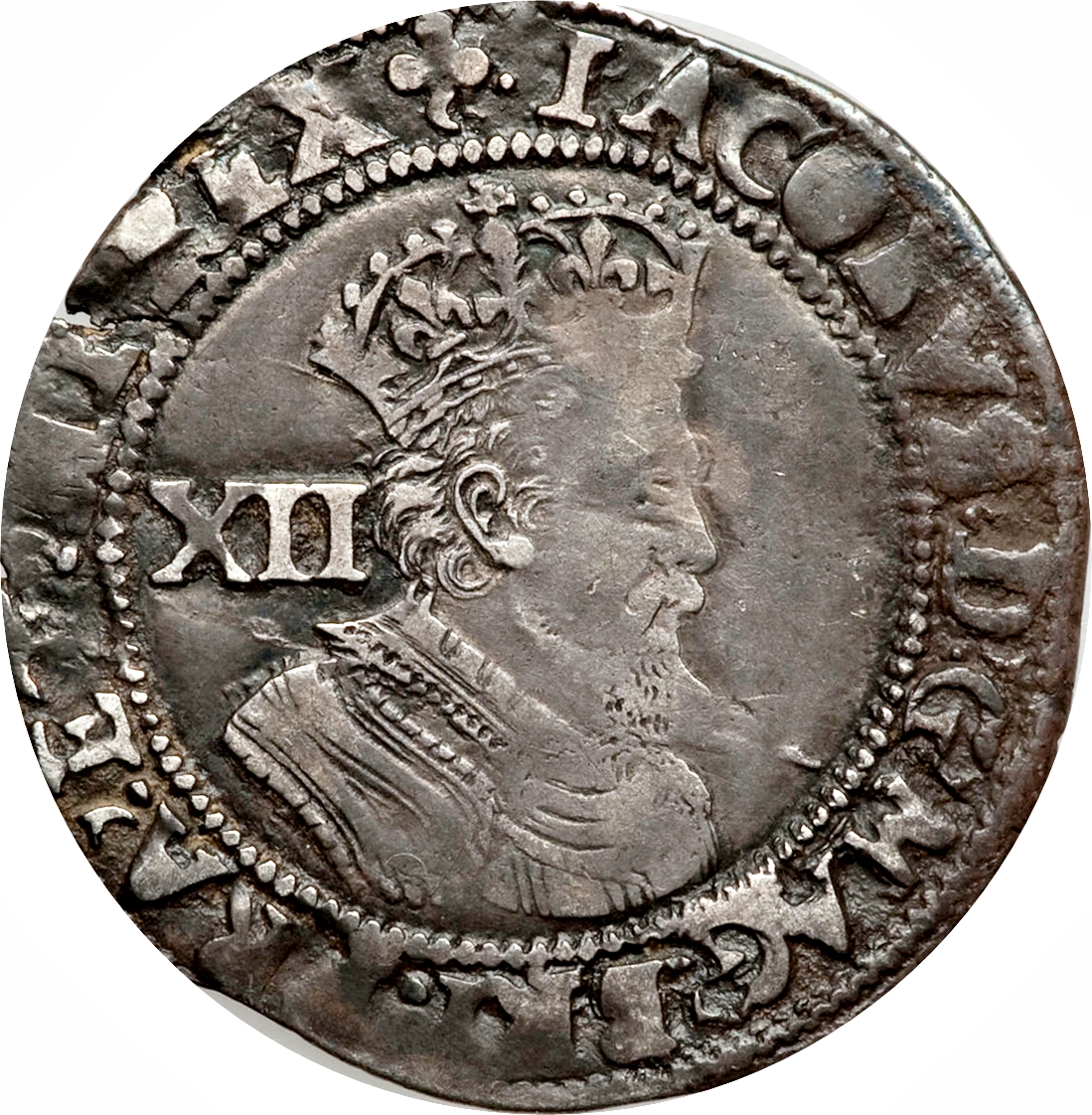 1 Shilling - James I 2nd issue; 5th bust obverse
