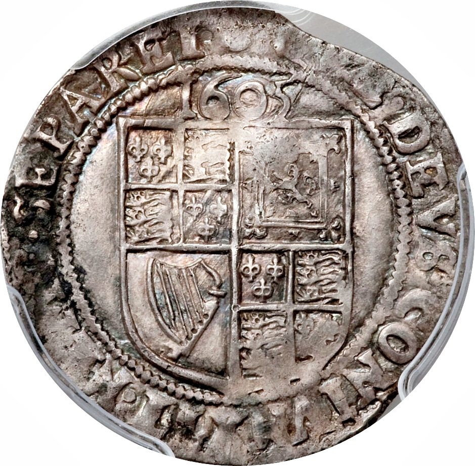 6 Pence - James I 2nd issue; 3rd bust reverse