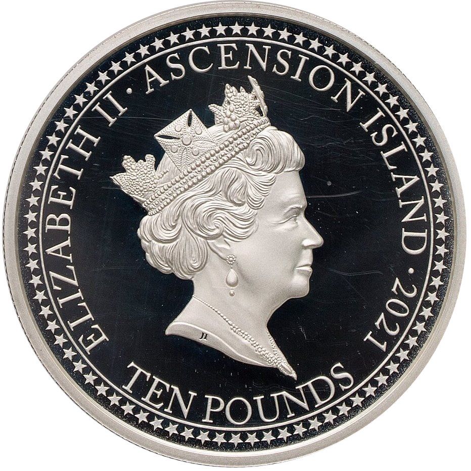 Ascension Island 10 Pounds - Elizabeth II Bonomi Pattern - Victoria obverse
