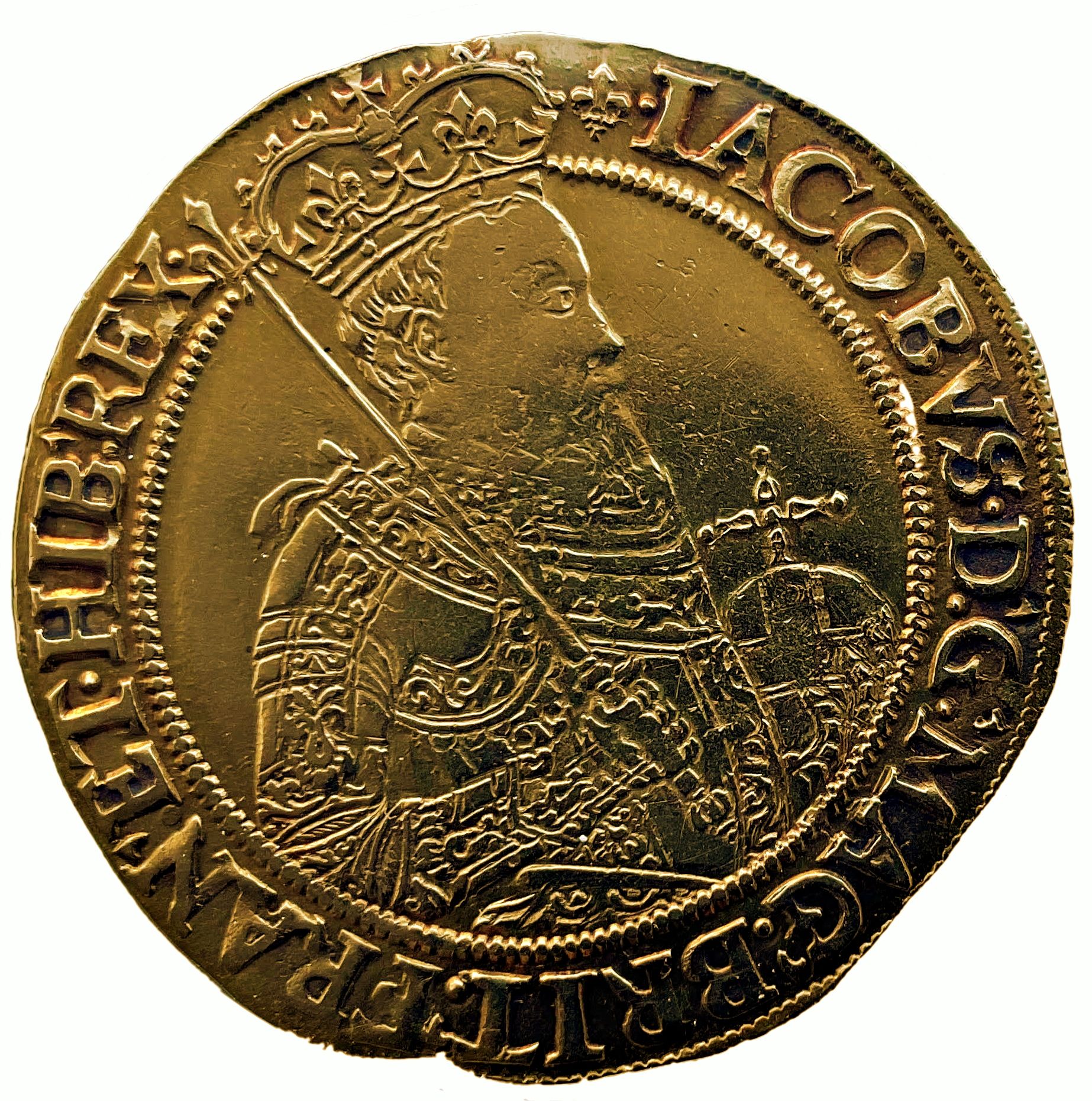 1 Unite - James I 2nd coinage; 4th bust obverse