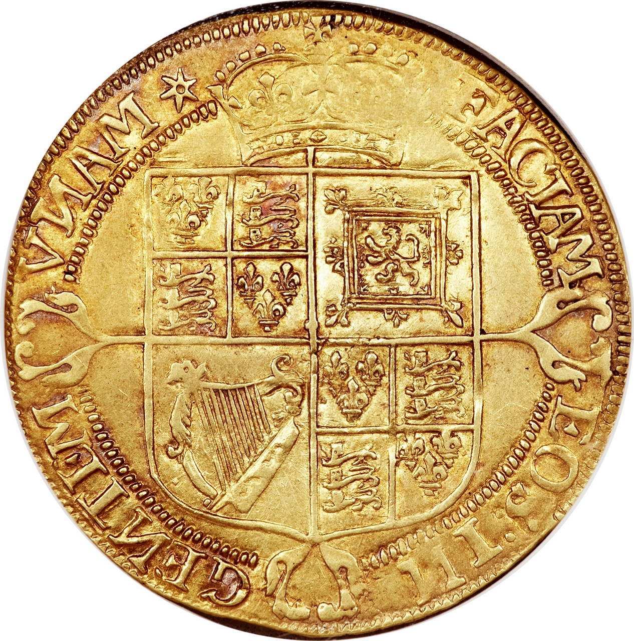 1 Laurel - James I 3rd coinage reverse