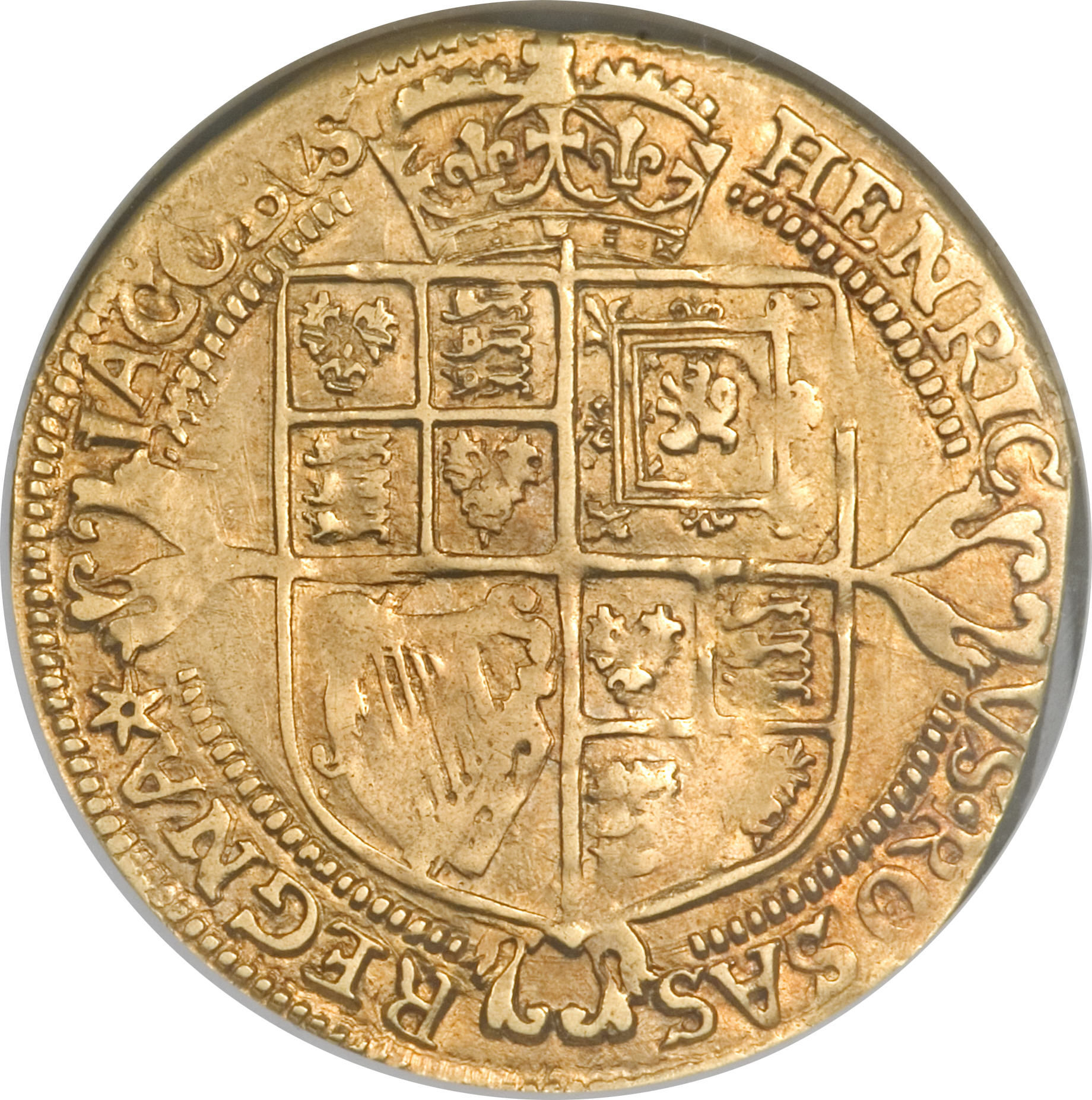 ½ Laurel - James I 3rd coinage; 1st bust reverse
