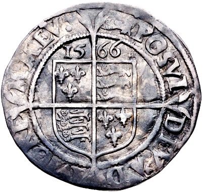 6 Pence - Elizabeth I 3rd and 4th issues; intermediate bust reverse