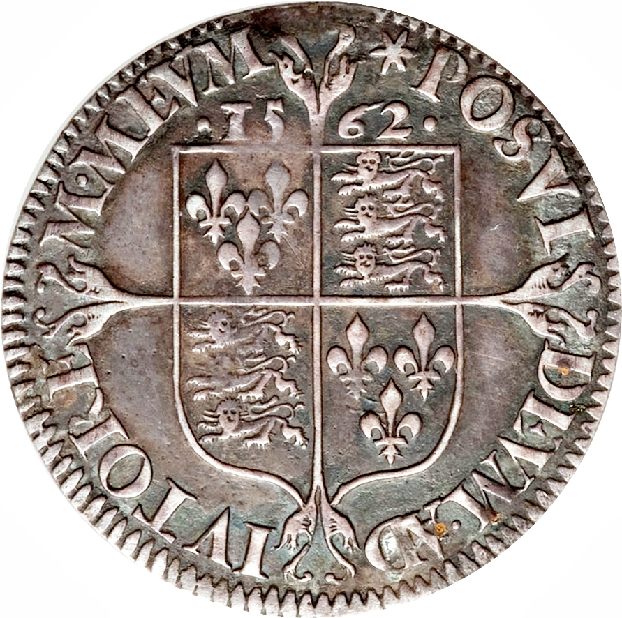 6 Pence - Elizabeth I Milled issue; Large rose