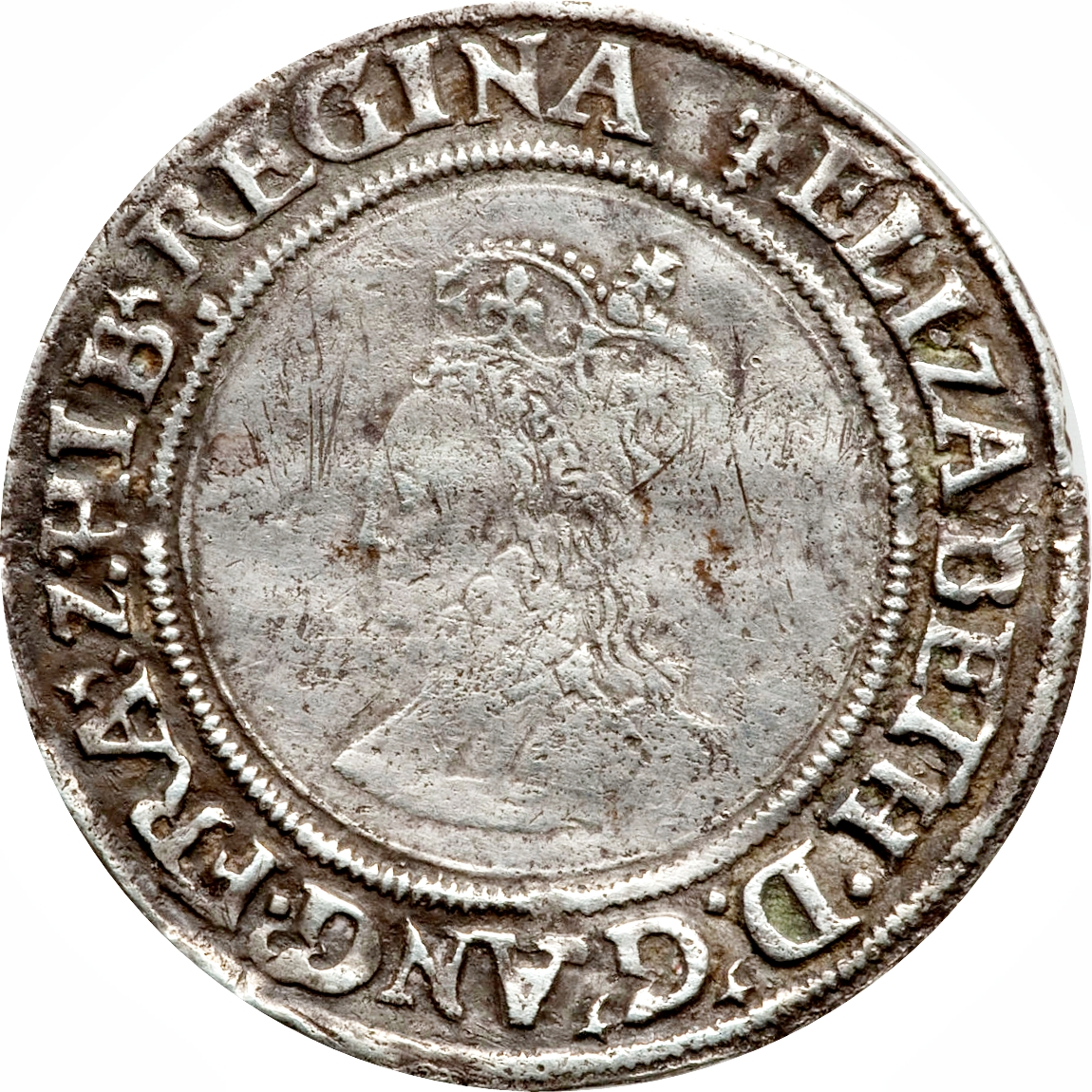 1 Shilling - Elizabeth I 1st issue obverse