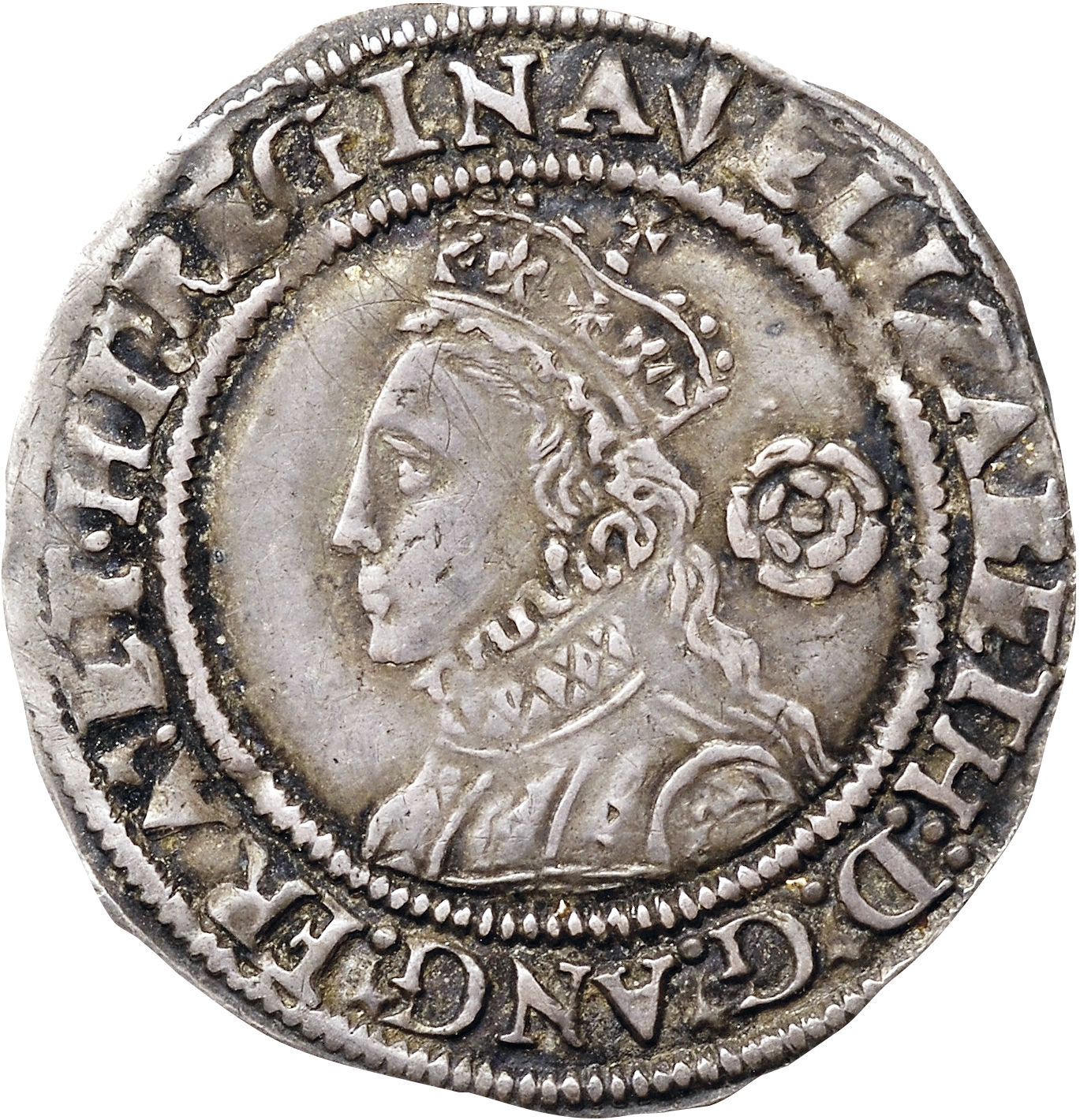 3 Pence - Elizabeth I 3rd and 4th issues obverse