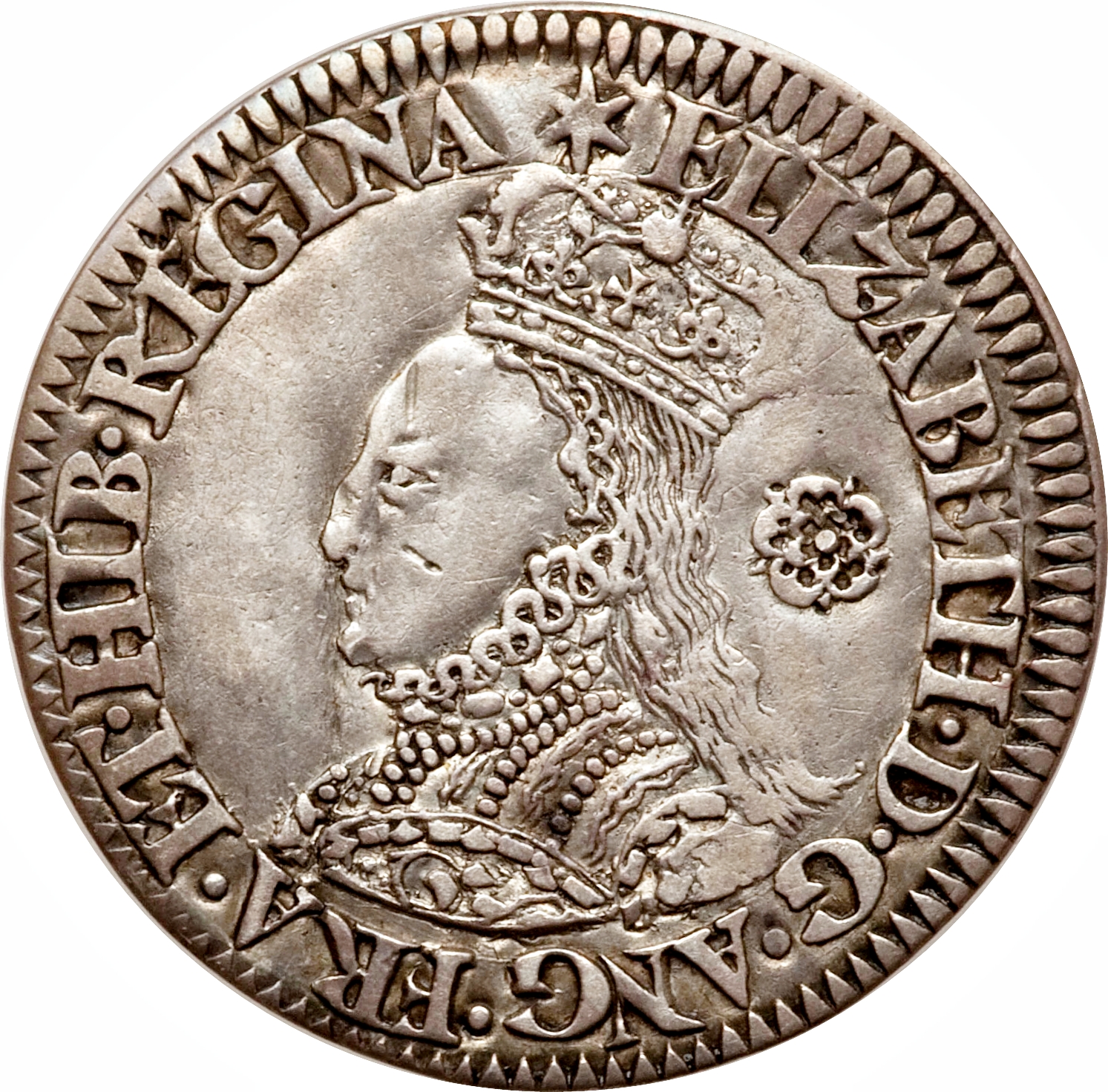 6 Pence - Elizabeth I Milled issue; Cross pattée obverse