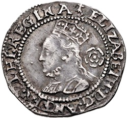 3 Pence - Elizabeth I 3rd and 4th issues obverse