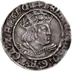 1 Groat - Henry VIII 2nd coinage; Archbishop Wolsey obverse