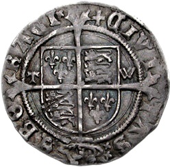 1 Groat - Henry VIII 2nd coinage; Archbishop Wolsey