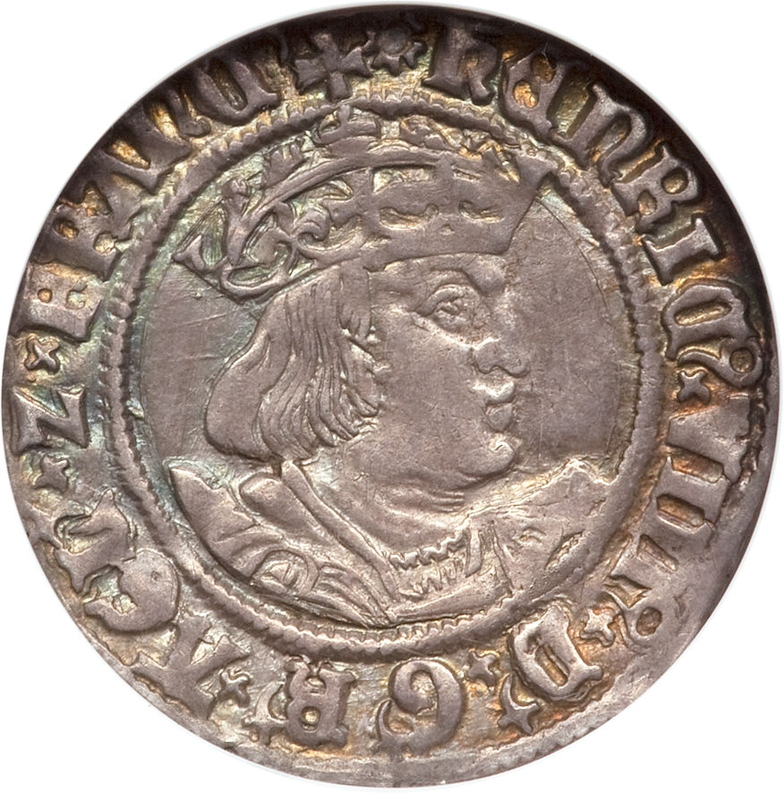 1 Groat - Henry VIII 2nd coinage; Laker bust A3 obverse