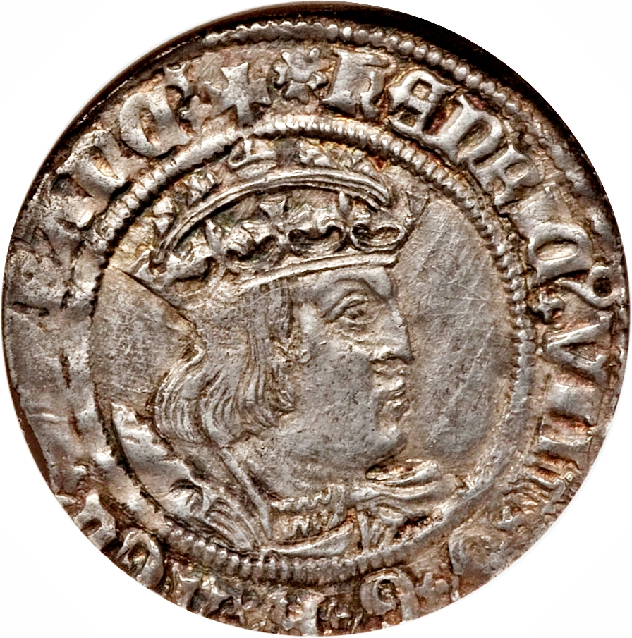 1 Groat - Henry VIII 2nd coinage; Laker bust B obverse