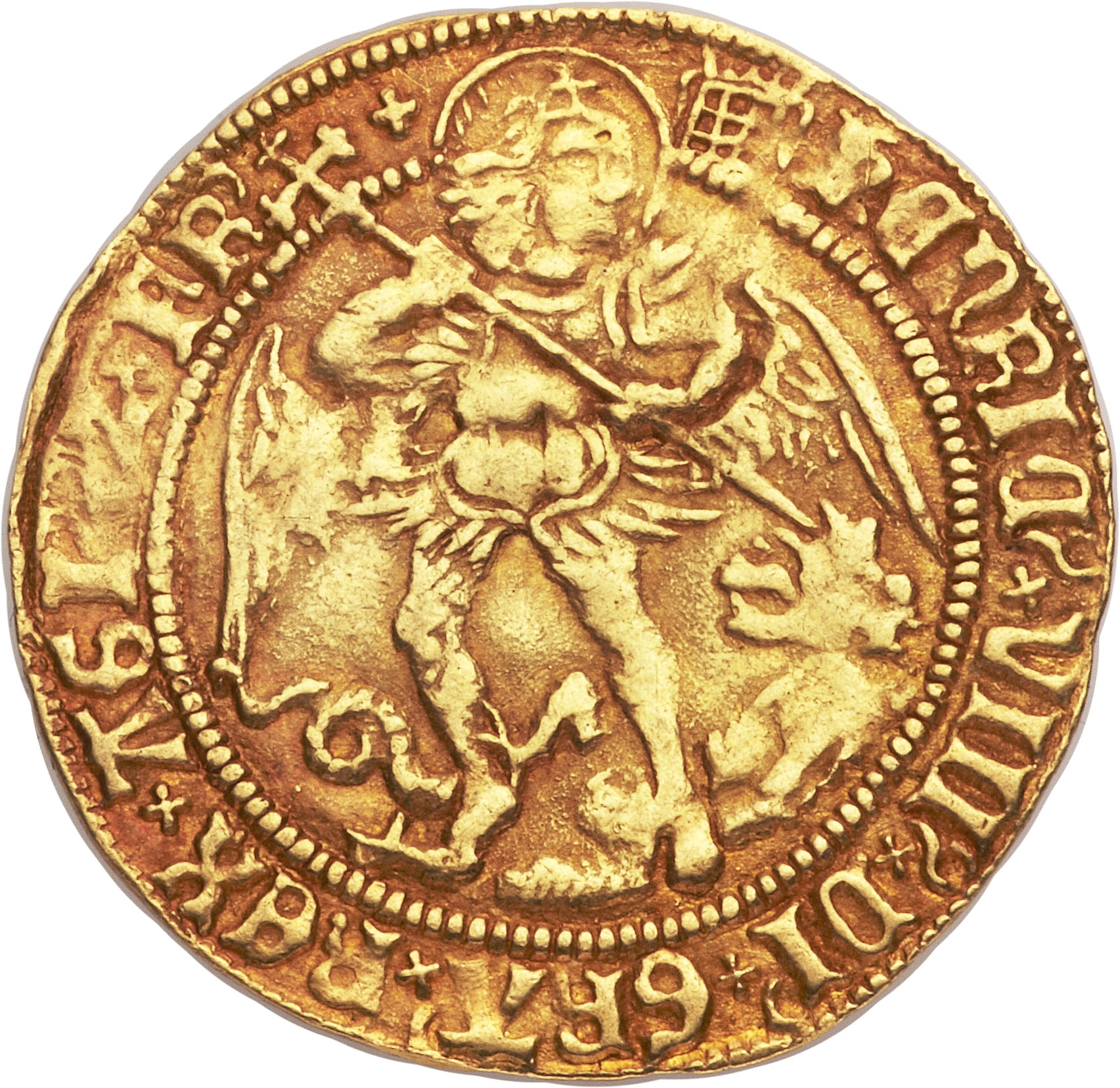 1 Angel - Henry VIII 1st coinage obverse