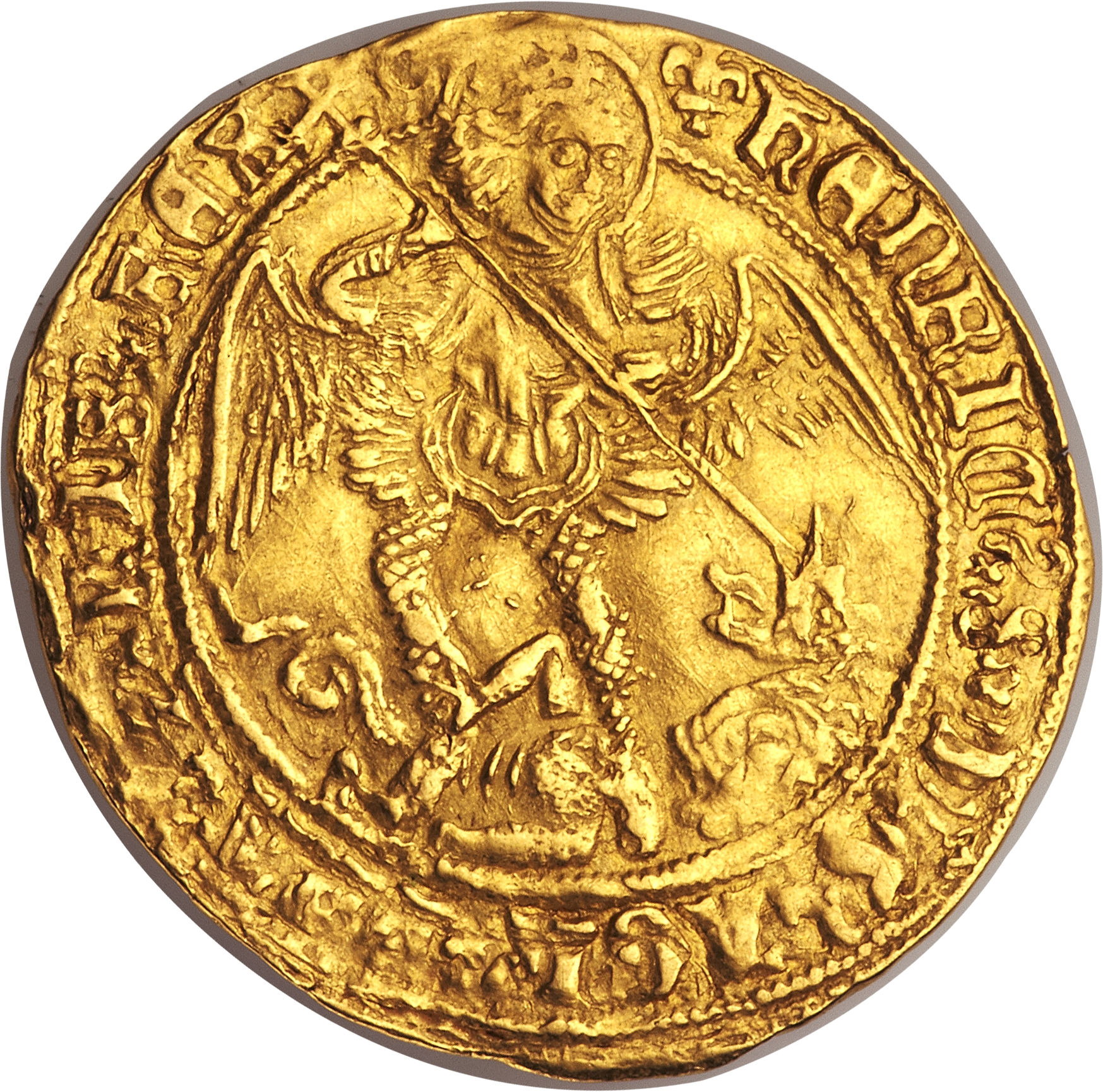1 Angel - Henry VIII 3rd coinage obverse