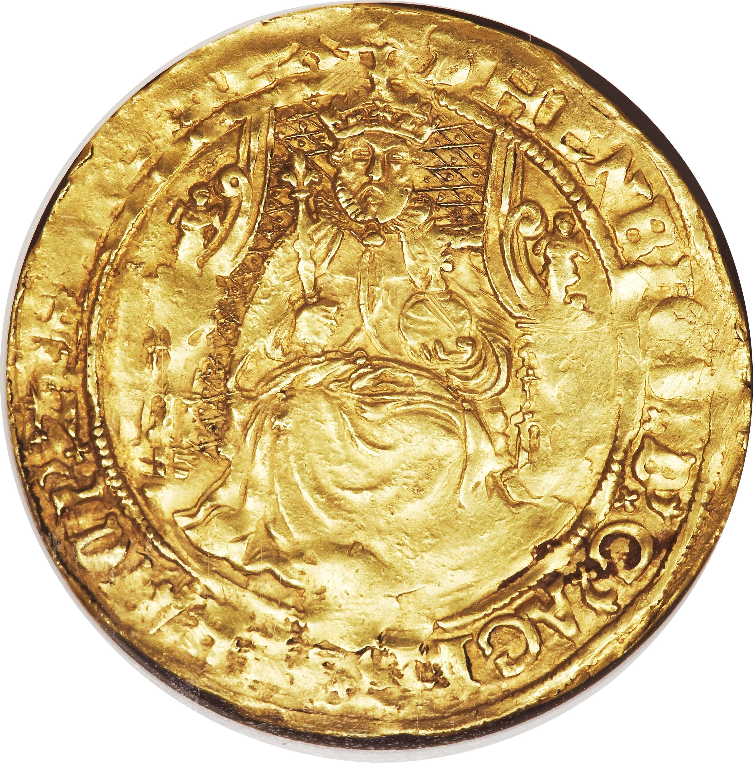 ½ Sovereign - Henry VIII 3rd coinage obverse