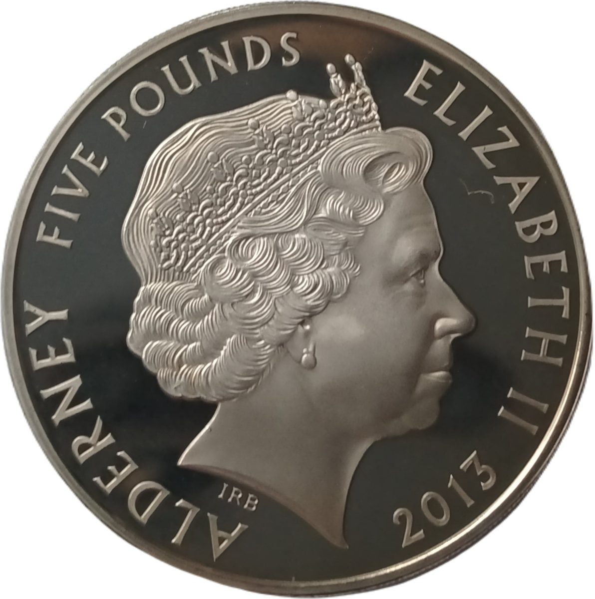 Alderney 5 Pounds - Elizabeth II Diamond Jubilee - Guard Mounting obverse
