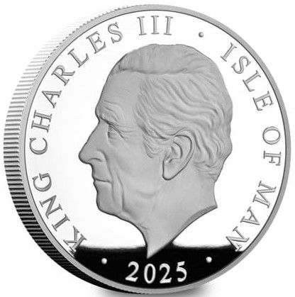 Isle of Man 10 Pounds - Charles III Lion of England obverse