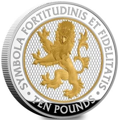 Isle of Man 10 Pounds - Charles III Lion of England