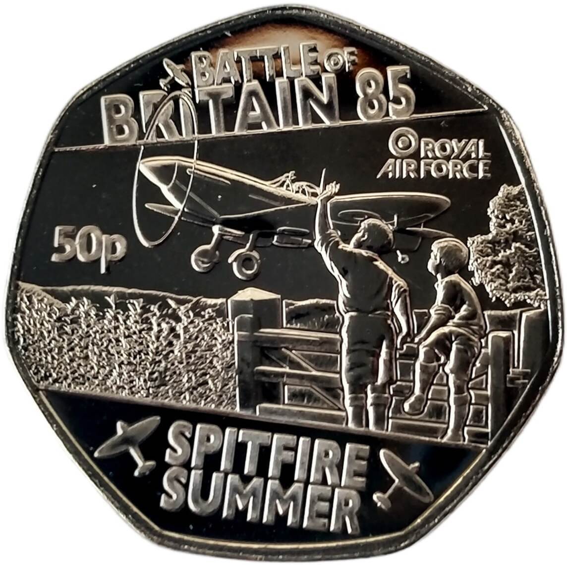 Jersey 50 Pence - Charles III Battle of Britain - Spitfire Summer