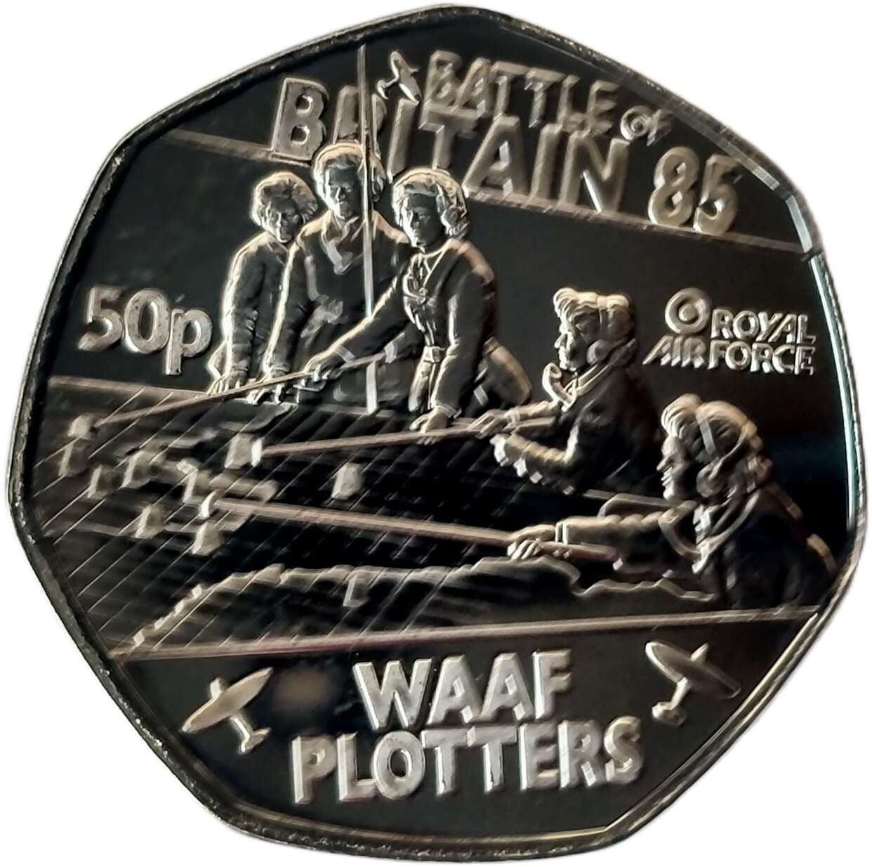 Jersey 50 Pence - Charles III Battle of Britain - WAAF Plotters