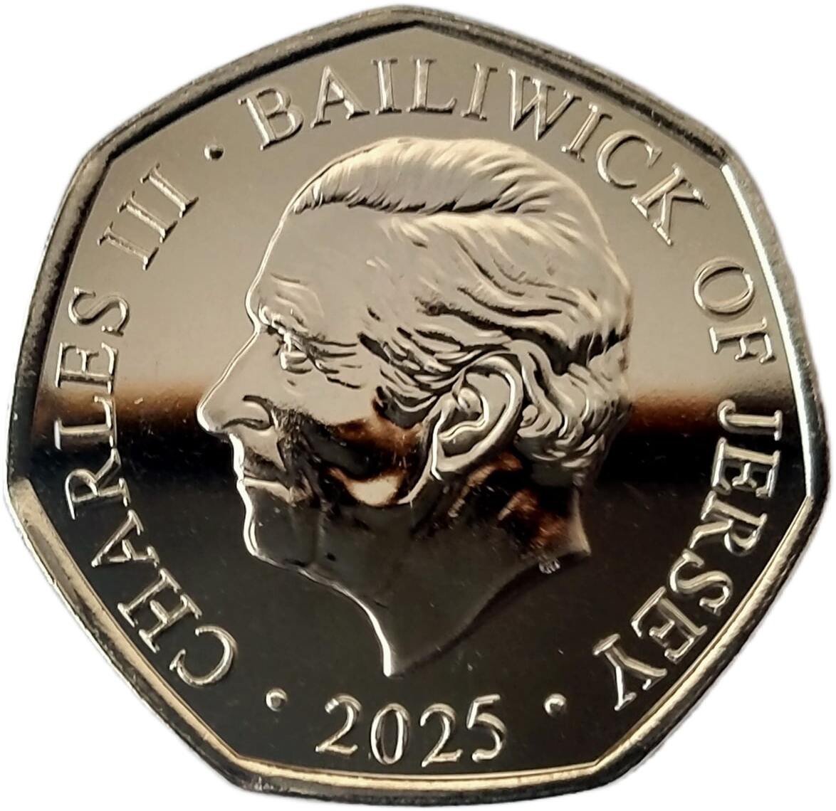Jersey 50 Pence - Charles III Battle of Britain - Keith Park obverse