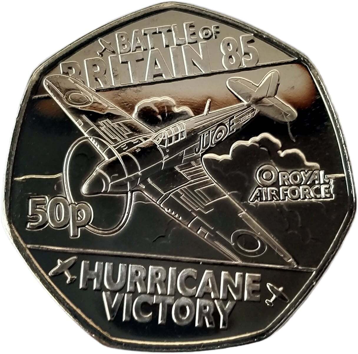 Jersey 50 Pence - Charles III Battle of Britain - Hurricane Victory