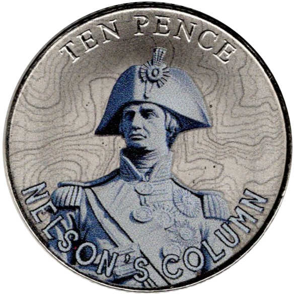 Isle of Man 10 Pence - Charles III Nelson's Column reverse