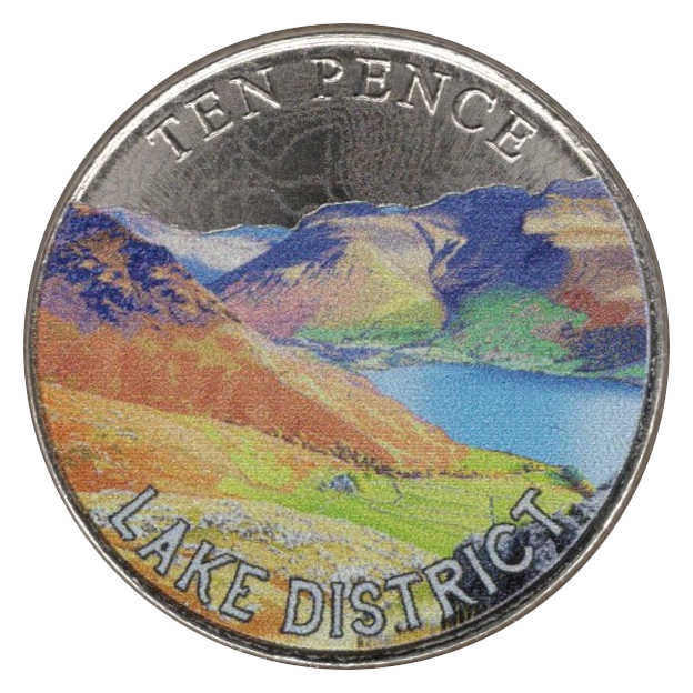 Isle of Man 10 Pence - Charles III Lake District reverse
